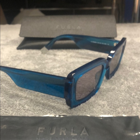 Furla Blue Rectangular Sunglasses - Picture 3 of 7